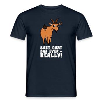 Best Goat Father Ever Really - Men's T-Shirt - navy - Front - AI Model Male 178 light (178cm)