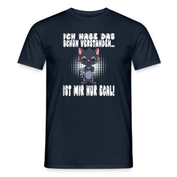 Ich Habe Das Schon Verstanden Ist Mir Nur Egal - Männer T-Shirt - Navy - Vorne - AI Model Male 178 light (178cm)