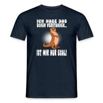 Ich Habe Das Schon Verstanden Ist Mir Nur Egal - Männer T-Shirt - Navy - Vorne - AI Model Male 178 light (178cm)