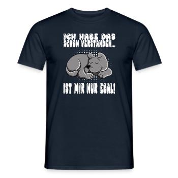 Ich Habe Das Schon Verstanden Ist Mir Nur Egal - Männer T-Shirt - Navy - Vorne - AI Model Male 178 light (178cm)