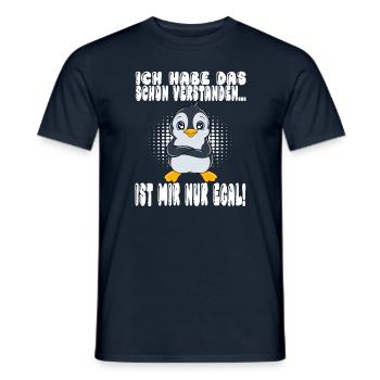 Ich Habe Das Schon Verstanden Ist Mir Nur Egal - Männer T-Shirt - Navy - Vorne - AI Model Male 178 light (178cm)