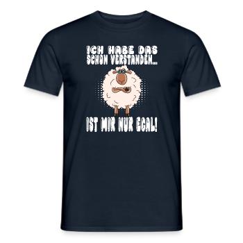 Ich Habe Das Schon Verstanden Ist Mir Nur Egal - Männer T-Shirt - Navy - Vorne - AI Model Male 178 light (178cm)