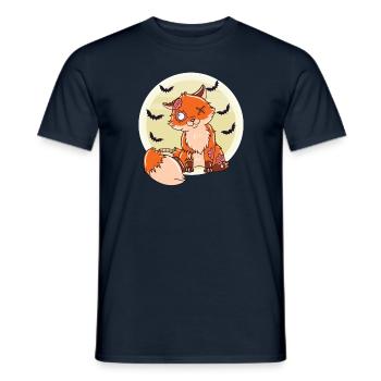 Halloween Zombie Animals Halloween Fox - Men's T-Shirt - navy - Front - AI Model Male 178 light (178cm)