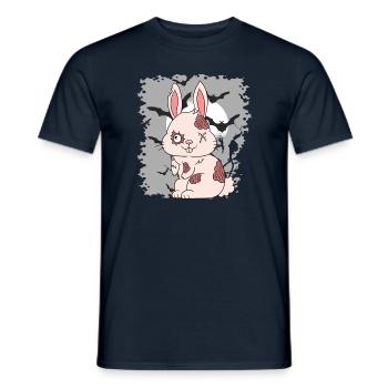Halloween Zombie Animals Halloween Rabbit - Men's T-Shirt - navy - Front - AI Model Male 178 light (178cm)