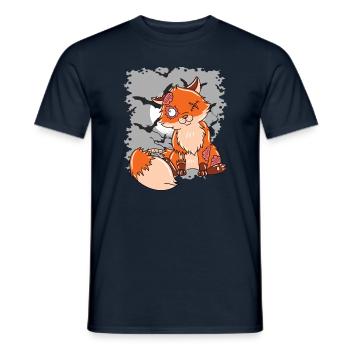 Halloween Zombie Animals Halloween Fox - Men's T-Shirt - navy - Front - AI Model Male 178 light (178cm)