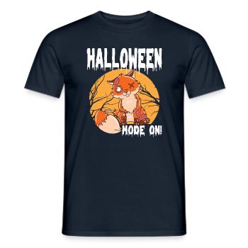 Halloween Zombie Animaux Halloween Renard - T-shirt homme - marine - Devant - AI Model Male 178 light (178cm)