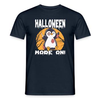 Halloween Zombie Animals Halloween Penguin - Men's T-Shirt - navy - Front - AI Model Male 178 light (178cm)