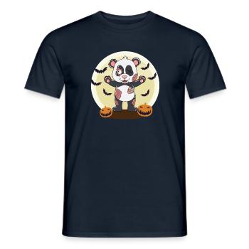 Halloween Zombie Panda Halloween - Männer T-Shirt - Navy - Vorne - AI Model Male 178 light (178cm)