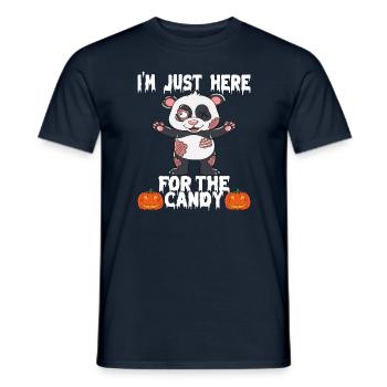 Halloween I'm Just Here For The Candy - Männer T-Shirt - Navy - Vorne - AI Model Male 178 light (178cm)