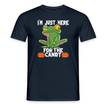 Halloween I'm Just Here For The Candy - Männer T-Shirt - Navy - Vorne - AI Model Male 178 light (178cm)