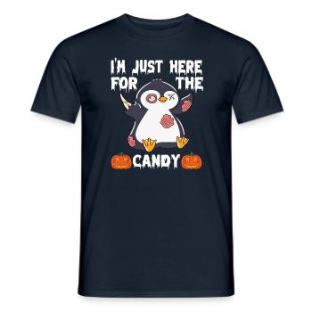 Halloween I'm Just Here For The Candy - Männer T-Shirt - Navy - Vorne - AI Model Male 178 light (178cm)