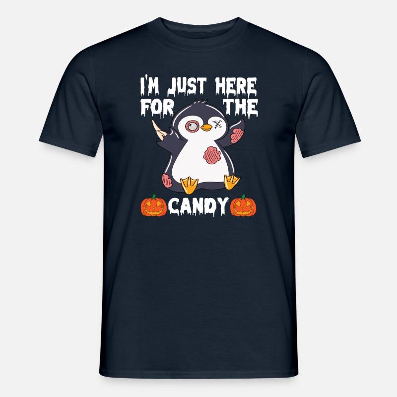 Halloween I'm Just Here For The Candy - Männer T-Shirt - Navy