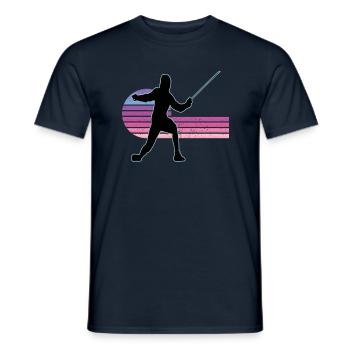 Fencing Fencing Sport Fencing - Men's T-Shirt - navy - Front - AI Model Male 178 light (178cm)