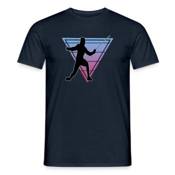 Fencing Fencing Sport Fencing - Men's T-Shirt - navy - Front - AI Model Male 178 light (178cm)