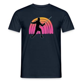 Fencing Fencing Sport Fencing - Men's T-Shirt - navy - Front - AI Model Male 178 light (178cm)