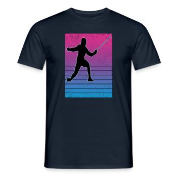 Fencing Fencing Sport Fencing - Men's T-Shirt - navy - Front - AI Model Male 178 light (178cm)
