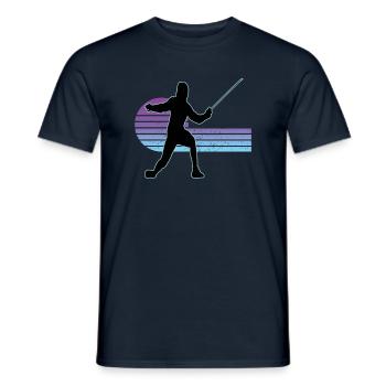 Fencing Fencing Sport Fencing - Men's T-Shirt - navy - Front - AI Model Male 178 light (178cm)