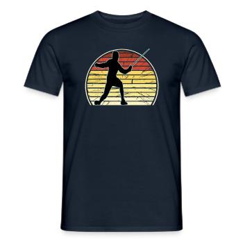 Fencing Fencing Sport Fencing - Men's T-Shirt - navy - Front - AI Model Male 178 light (178cm)