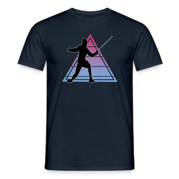 Fencing Fencing Sport Fencing - Men's T-Shirt - navy - Front - AI Model Male 178 light (178cm)