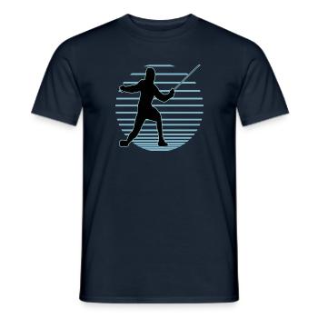 Fencing Fencing Sport Fencing - Men's T-Shirt - navy - Front - AI Model Male 178 light (178cm)