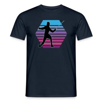 Fencing Fencing Sport Fencing - Men's T-Shirt - navy - Front - AI Model Male 178 light (178cm)