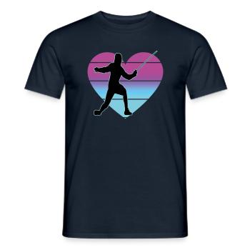 Fencing Fencing Sport Fencing - Men's T-Shirt - navy - Front - AI Model Male 178 light (178cm)