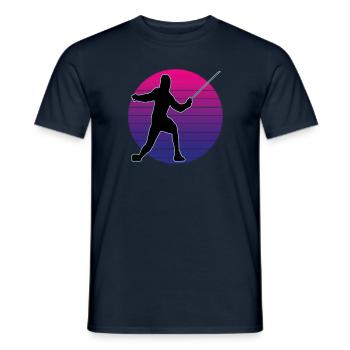 Fencing Fencing Sport Fencing - Men's T-Shirt - navy - Front - AI Model Male 178 light (178cm)