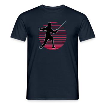 Fencing Fencing Sport Fencing - Men's T-Shirt - navy - Front - AI Model Male 178 light (178cm)