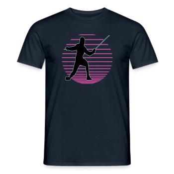 Fencing Fencing Sport Fencing - Men's T-Shirt - navy - Front - AI Model Male 178 light (178cm)