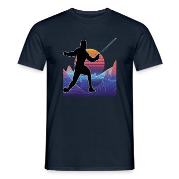 Fencing Fencing Sport Fencing - Men's T-Shirt - navy - Front - AI Model Male 178 light (178cm)