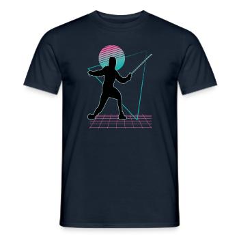 Fencing Fencing Sport Fencing - Men's T-Shirt - navy - Front - AI Model Male 178 light (178cm)