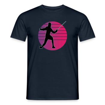 Fencing Fencing Sport Fencing - Men's T-Shirt - navy - Front - AI Model Male 178 light (178cm)