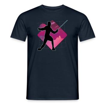 Fencing Fencing Sport Fencing - Men's T-Shirt - navy - Front - AI Model Male 178 light (178cm)
