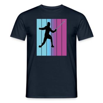 Fencing Fencing Sport Fencing - Men's T-Shirt - navy - Front - AI Model Male 178 light (178cm)