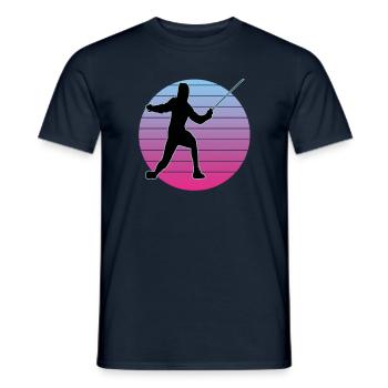 Fencing Fencing Sport Fencing - Men's T-Shirt - navy - Front - AI Model Male 178 light (178cm)