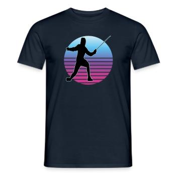 Fencing Fencing Sport Fencing - Men's T-Shirt - navy - Front - AI Model Male 178 light (178cm)