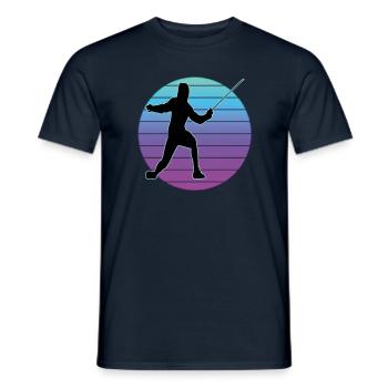 Fencing Fencing Sport Fencing - Men's T-Shirt - navy - Front - AI Model Male 178 light (178cm)