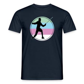 Fencing Fencing Sport Fencing - Men's T-Shirt - navy - Front - AI Model Male 178 light (178cm)