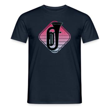 Joueur de tuba Tuba Instrument de musique - T-shirt homme - marine - Devant - AI Model Male 178 light (178cm)