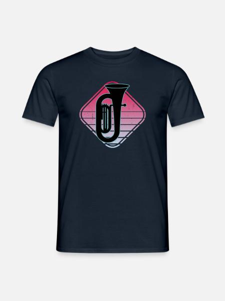 Tuba Spieler Tuba Musikinstrument - Männer T-Shirt - Navy
