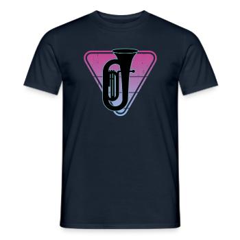 Joueur de tuba Tuba Instrument de musique - T-shirt homme - marine - Devant - AI Model Male 178 light (178cm)
