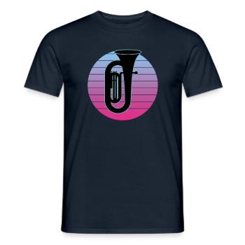 Joueur de tuba Tuba Instrument de musique - T-shirt homme - marine - Devant - AI Model Male 178 light (178cm)