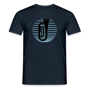 Joueur de tuba Tuba Instrument de musique - T-shirt homme - marine - Devant - AI Model Male 178 light (178cm)