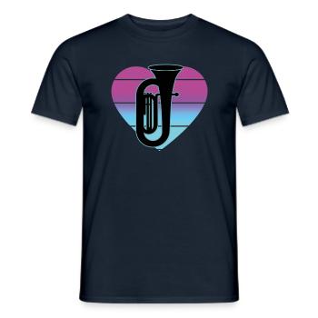Joueur de tuba Tuba Instrument de musique - T-shirt homme - marine - Devant - AI Model Male 178 light (178cm)