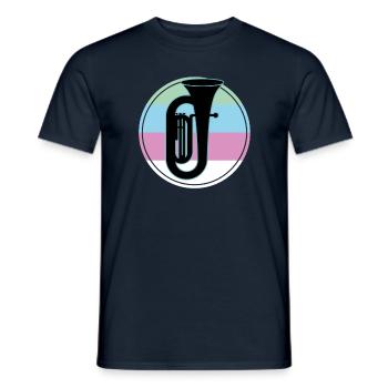 Joueur de tuba Tuba Instrument de musique - T-shirt homme - marine - Devant - AI Model Male 178 light (178cm)