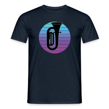 Joueur de tuba Tuba Instrument de musique - T-shirt homme - marine - Devant - AI Model Male 178 light (178cm)