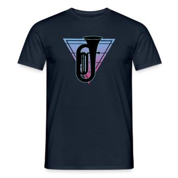 Joueur de tuba Tuba Instrument de musique - T-shirt homme - marine - Devant - AI Model Male 178 light (178cm)