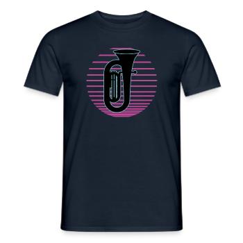 Joueur de tuba Tuba Instrument de musique - T-shirt homme - marine - Devant - AI Model Male 178 light (178cm)