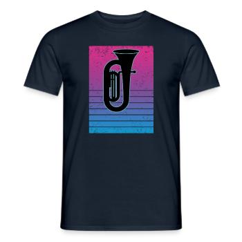 Joueur de tuba Tuba Instrument de musique - T-shirt homme - marine - Devant - AI Model Male 178 light (178cm)