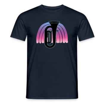 Joueur de tuba Tuba Instrument de musique - T-shirt homme - marine - Devant - AI Model Male 178 light (178cm)